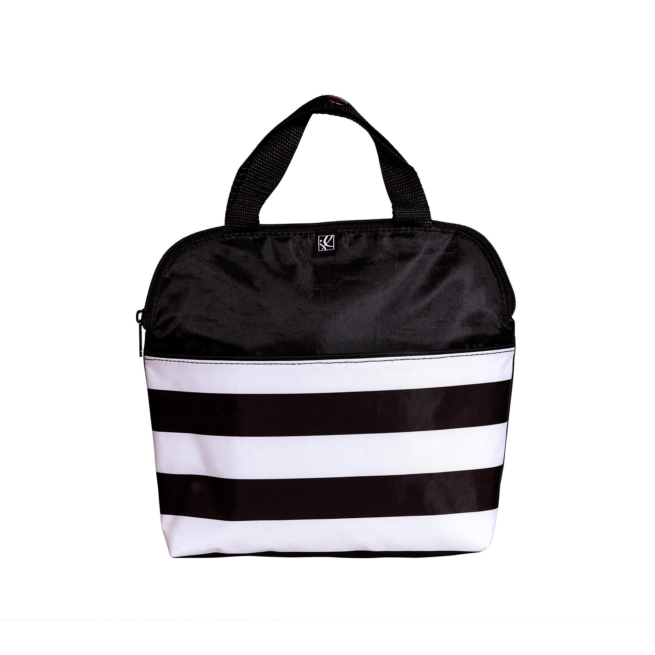 J.L. Childress MaxiCOOL 4 Bottle Breastmilk Insulated Leakproof Cooler, Main, color, Black/White