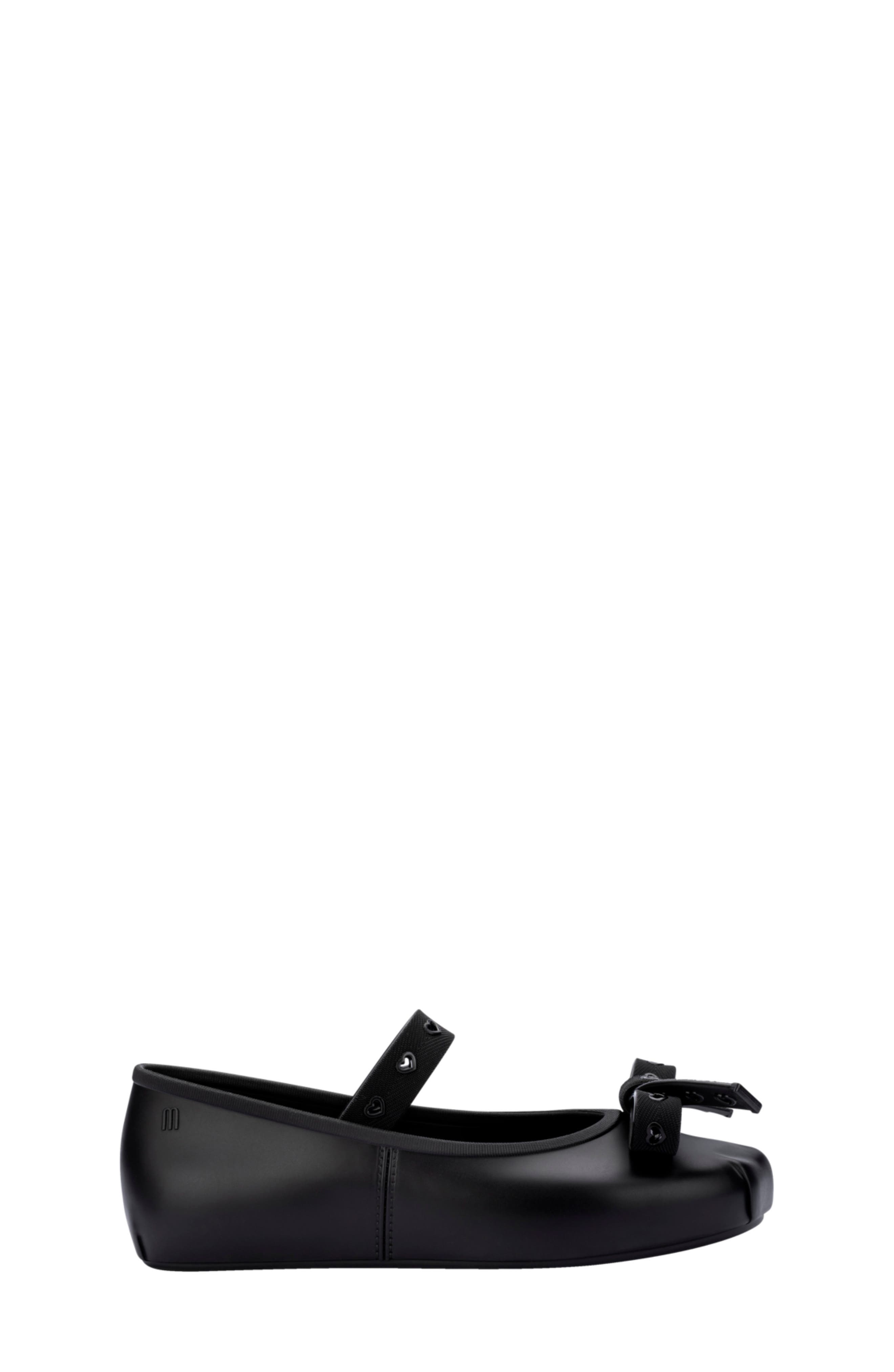 Mini Melissa Kids' Mini Sophie Crush Mary Jane Flat, Alternate, color, Black