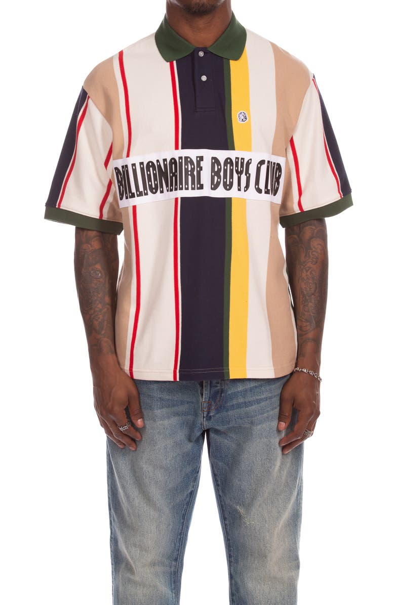 Billionaire Boys Club Outback Stripe Polo, Main, color, Sesame