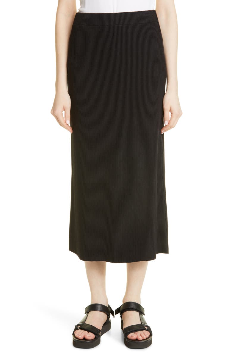 Vince Ribbed Midi Skirt, Main, color,