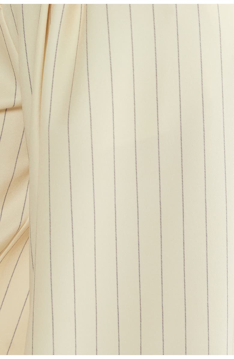 NASTY GAL Pinstripe Tailored Pants, Alternate, color, Butter