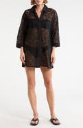 BOHO ME Lace Front Cover-Up Shirt