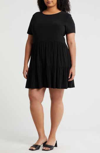 TASH AND SOPHIE Short Sleeve Babydoll Dress