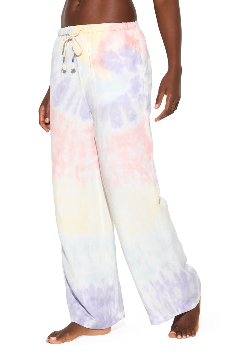 Spiritual Gangster Toluca Linen Blend Pants, Alternate, color, Wisteria M