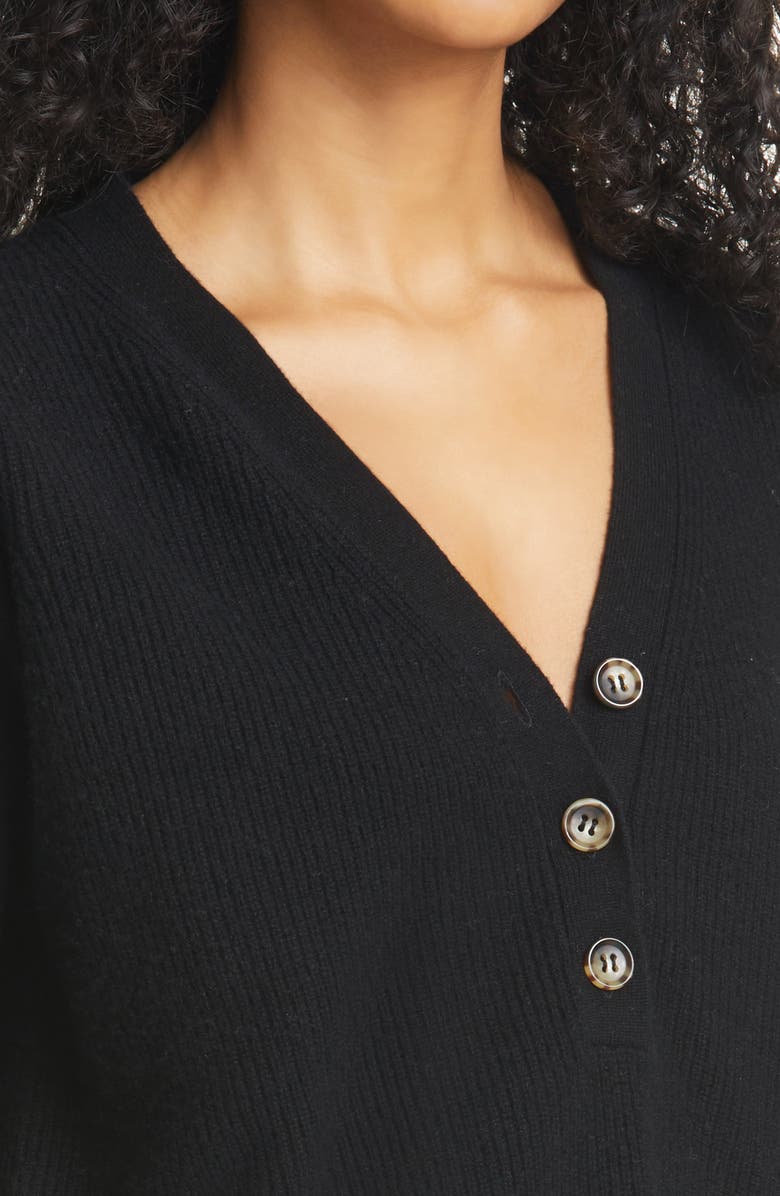 La Ligne Ribbed Cashmere Henley Sweater, Alternate, color,