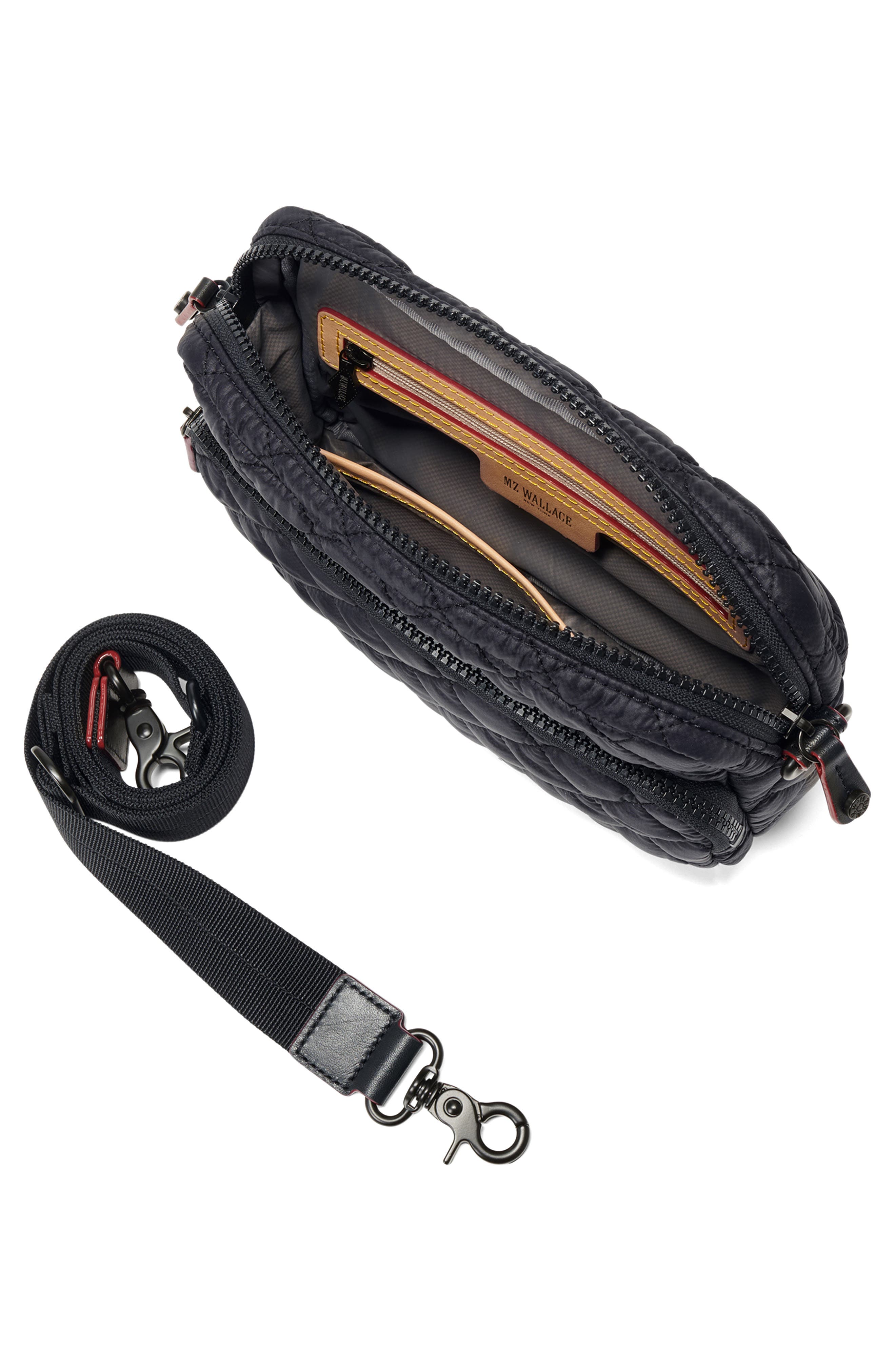 MZ Wallace Small Metro Quilted Nylon Camera Bag, Alternate, color, Black