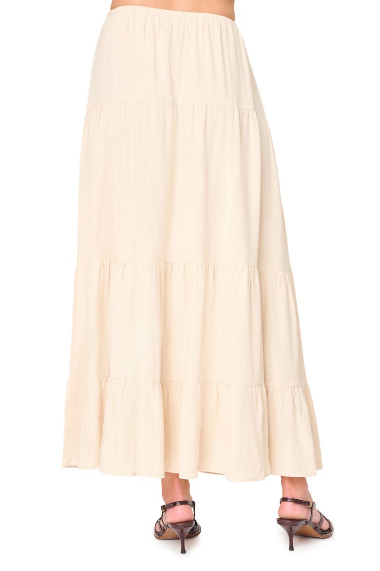 Tiered Maxi Skirt, Alternate, color, NATURAL