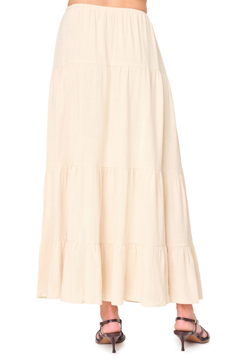 GIBSONLOOK Tiered Maxi Skirt, Alternate, color, Natural