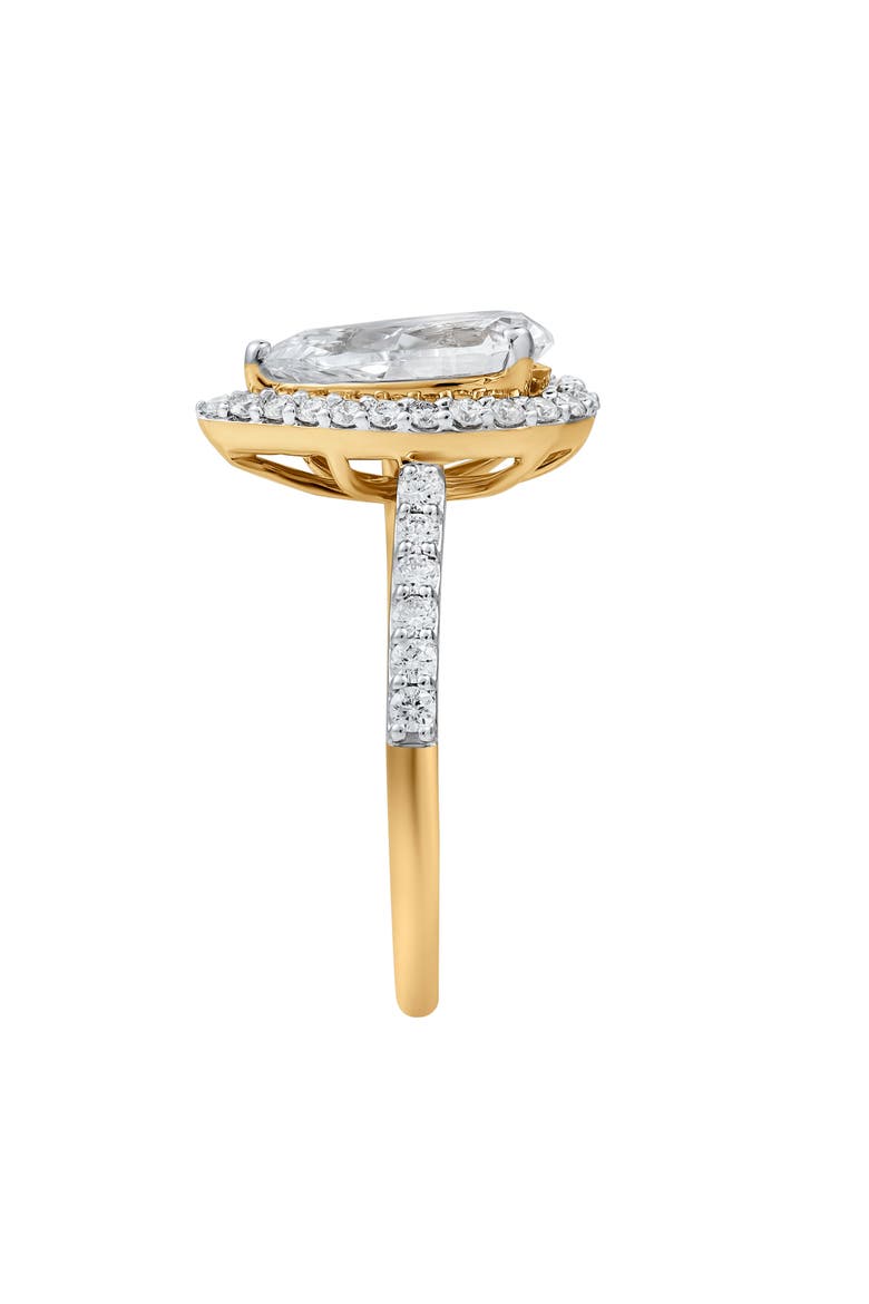 Hana 14K Yellow Gold Pear Lab Grown Diamond Halo Engagement Ring - 2.45 Ct, Alternate, color, 14K Yellow Gold