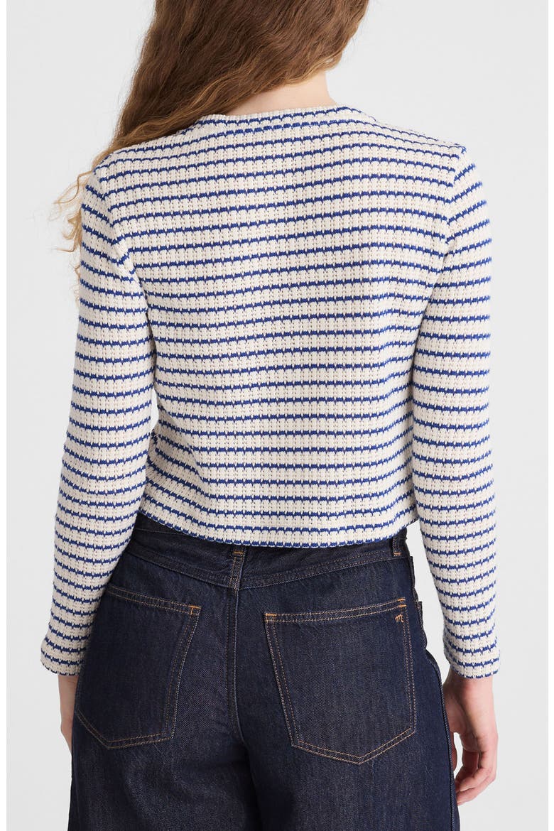 Textured Knit Button Front Cardigan, Alternate, color, TUCK STITCH STRIPE