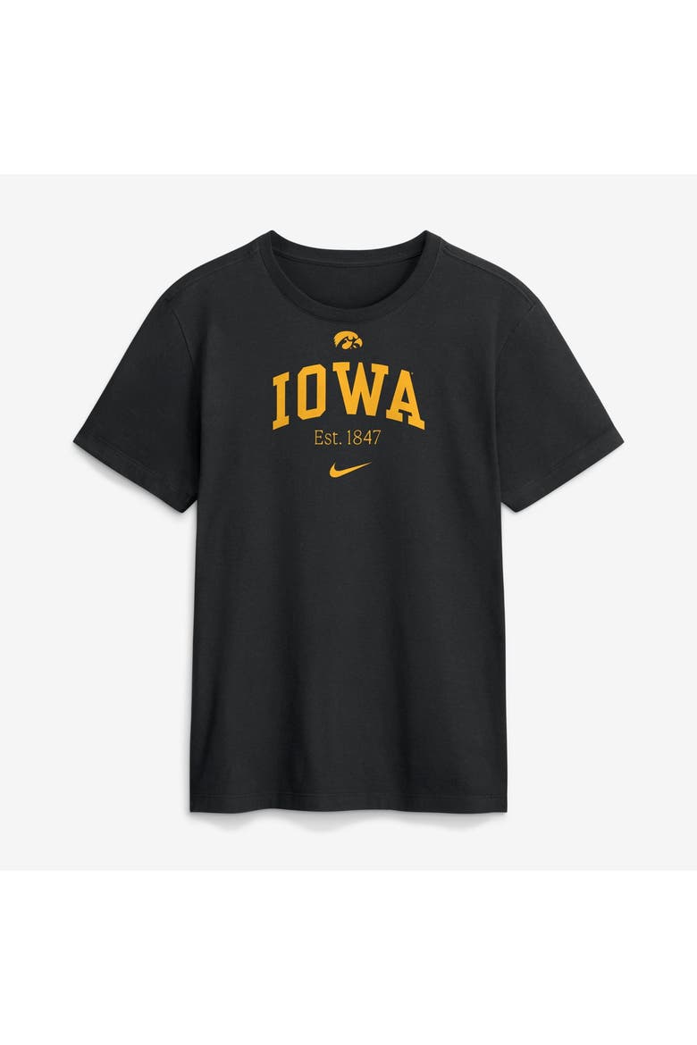 Men's Nike Black Iowa Hawkeyes Academic Arch T-Shirt, Main, color, Black