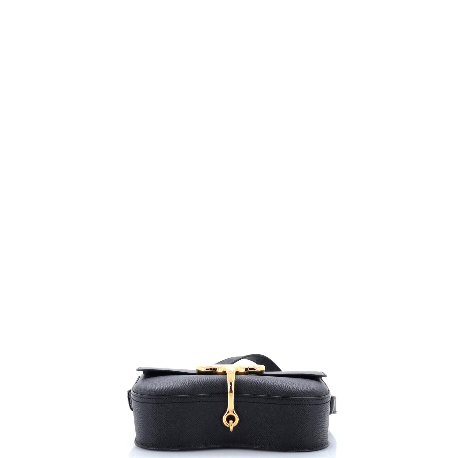 Pre-Owned Hermes Della Cavalleria Elan Shoulder Bag Epsom, Alternate, color, Noir