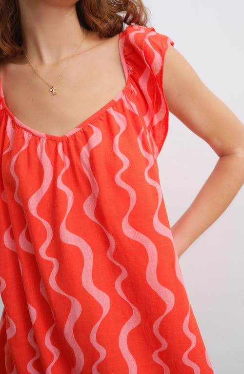 Next Ruffle Cap Sleeve Dress In Multi
