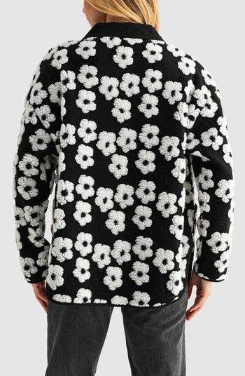 Floral High Pile Fleece Jacket