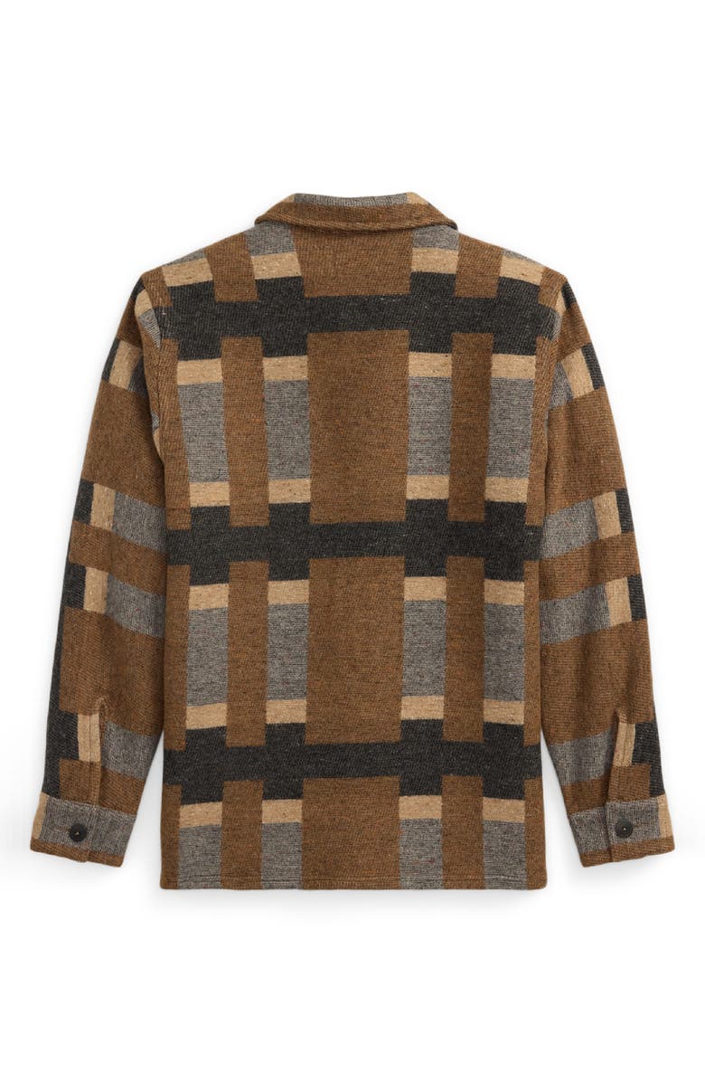 Double RL Geo Pattern Wool & Cotton Blend Jacket, Alternate, color, Blue Multi