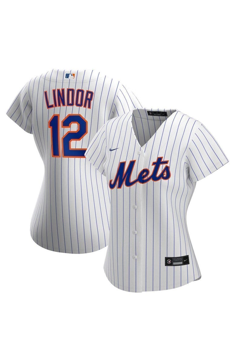 Nike Women's Nike Francisco Lindor White New York Mets Home Replica Player Jersey, Main, color, 