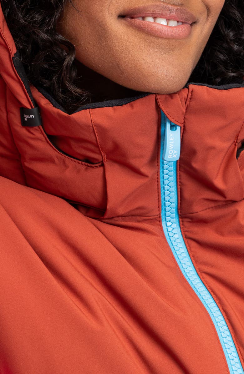 Roxy x Rowley Colorblock Hooded Puffer Jacket, Alternate, color, 