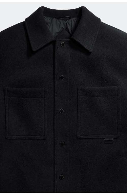 Canada Goose Atikinson Wool Blend Shirt Jacket In Black