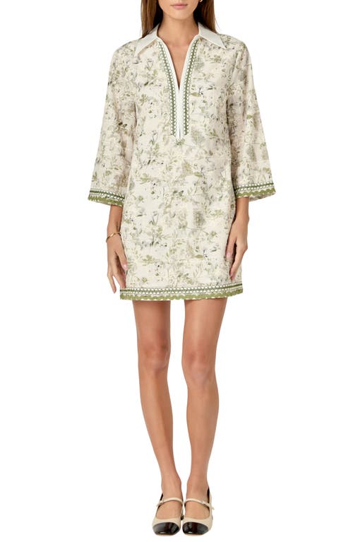 ENGLISH FACTORY ENGLISH FACTORY FLORAL EMBROIDERED COTTON MINIDRESS