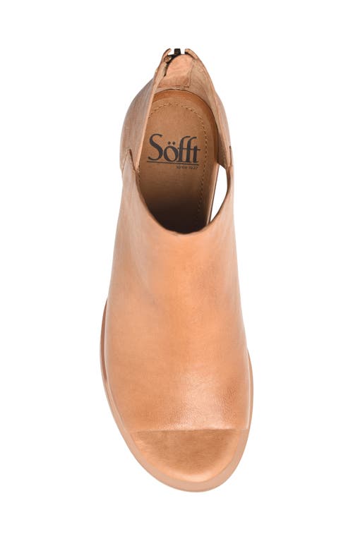 Söfft Carleigh Peep Toe Bootie In Brown