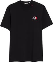Moncler Tricolor Logo Patch Pima Cotton T-Shirt