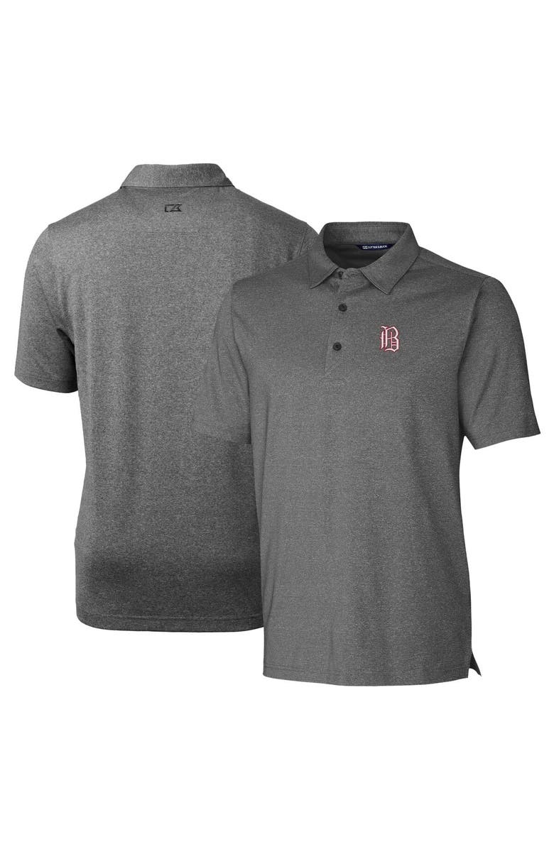 Cutter & Buck Men's Cutter & Buck Heather Charcoal Birmingham Barons Forge Heathered Stretch Polo, Alternate, color, 