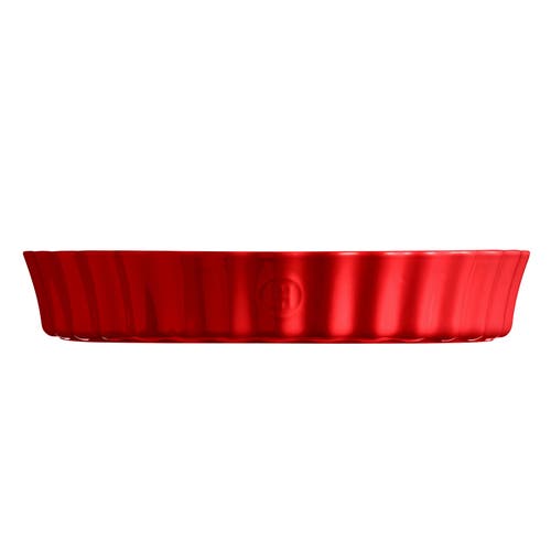Emile Henry 12.6" X 2.2" Extra Large Deep Tart Dish In Burgundy
