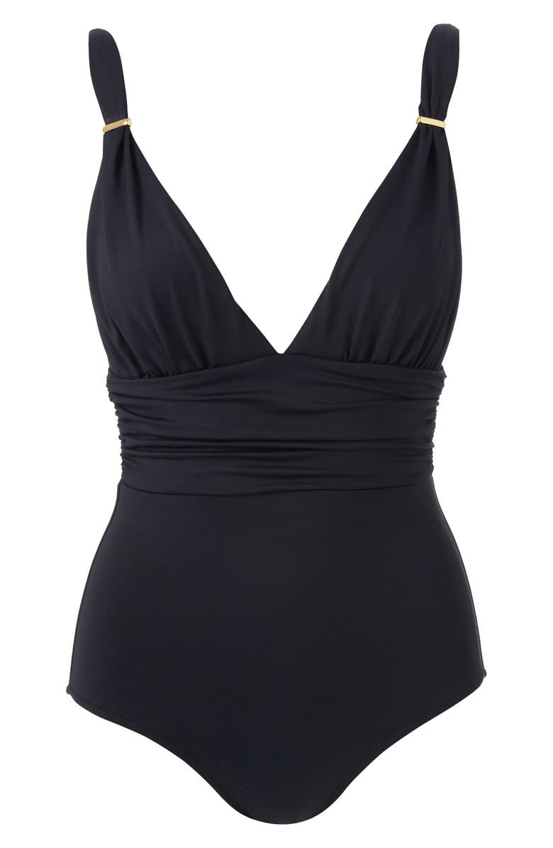 Melissa Odabash Panarea Core One-Piece Swimsuit, Alternate, color, Black