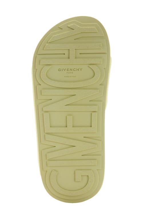 Givenchy Label Slide Sandal In Green
