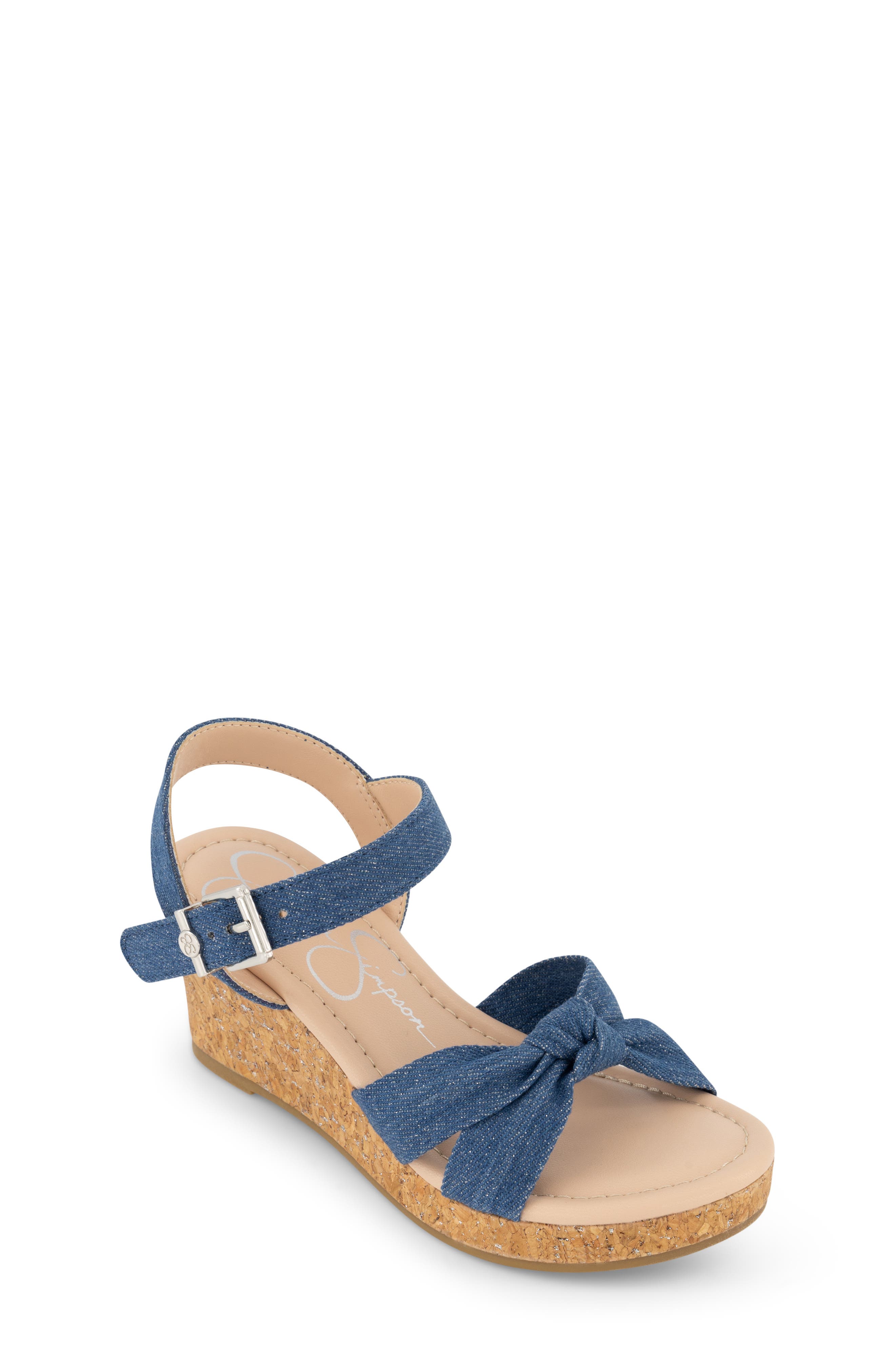 Jessica Simpson Kids' Asha Ankle Strap Wedge Sandal, Main, color, 