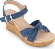 Jessica Simpson Kids' Asha Ankle Strap Wedge Sandal