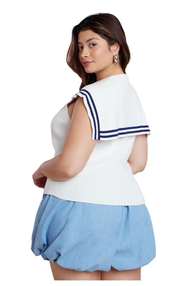Sailor Collar Sweater Tank, Alternate, color, JET STREAM NAVY