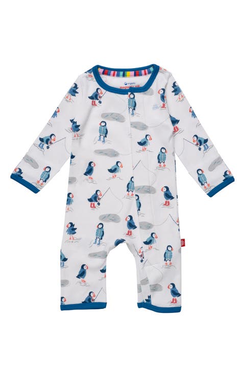 Stud Puffin Organic Cotton Magnetic Coverall (Baby)