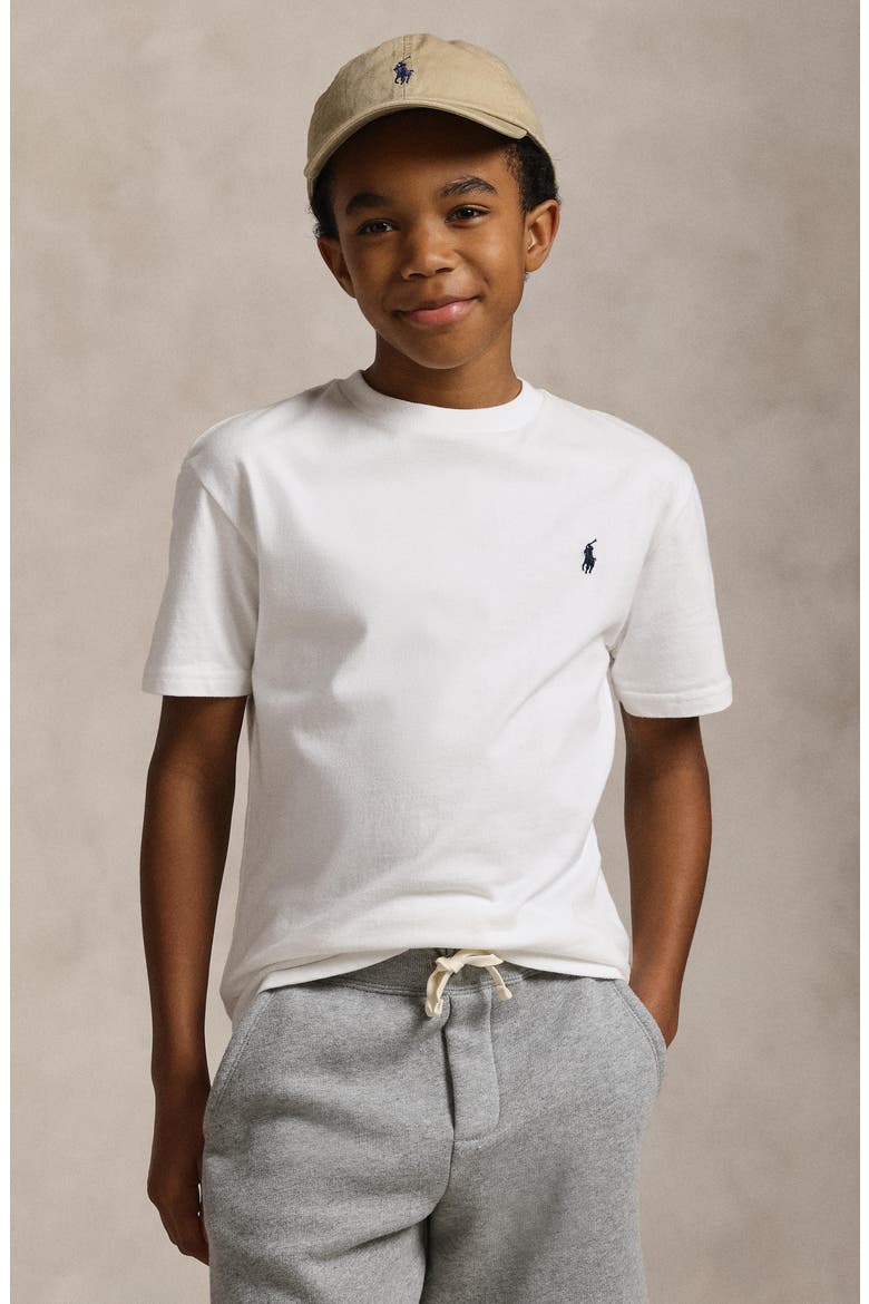 Kids' Cotton Jersey T-Shirt, Alternate, color, WHITE