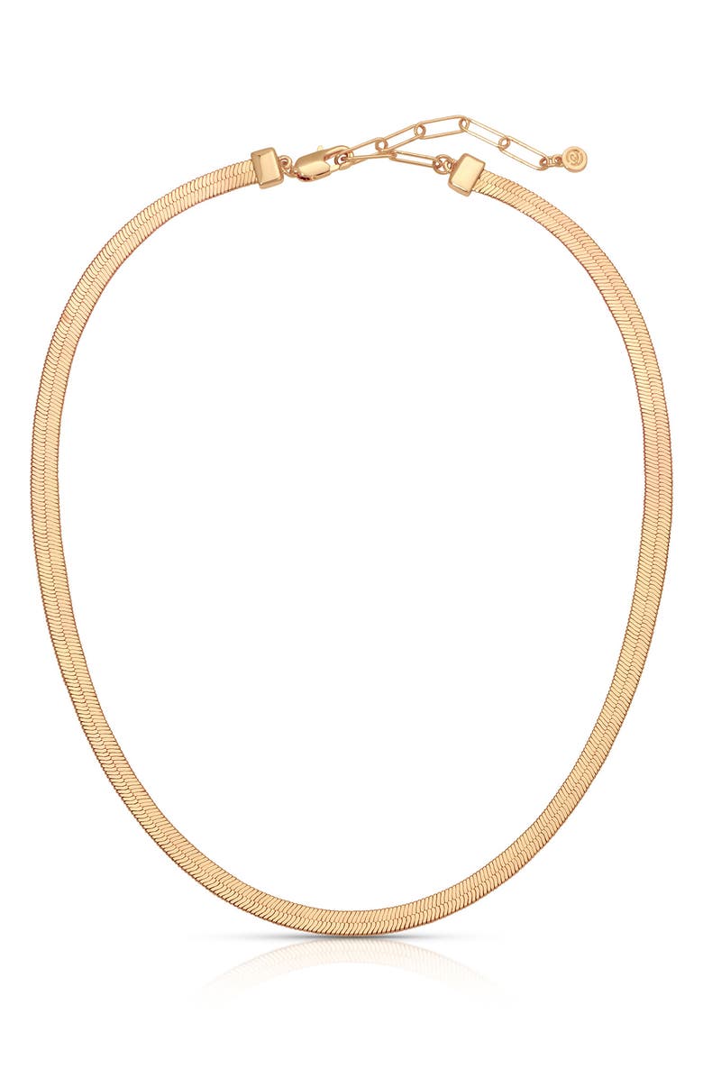 Ettika Brooklyn Snake Chain Necklace, Alternate, color, Gold