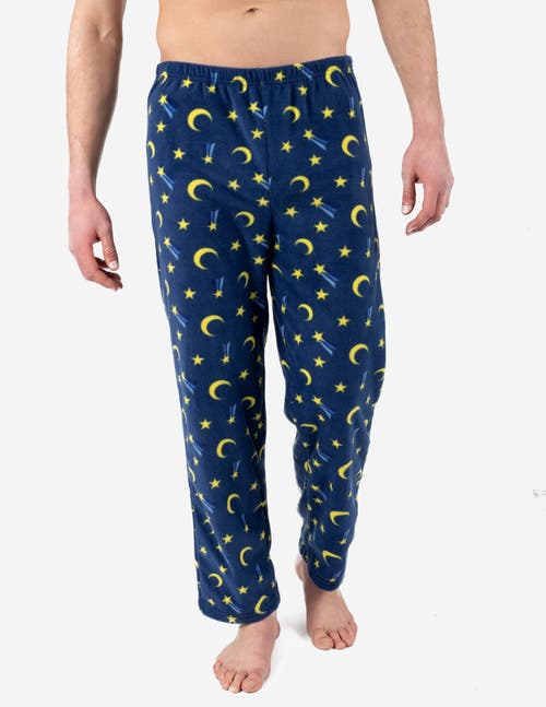 Leveret Fleece Printed Holiday Pajama Pants In Blue