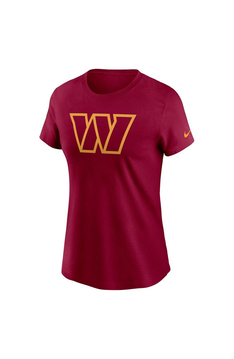 Nike Women's Nike Burgundy Washington Commanders Logo Cotton Essential T-Shirt, Alternate, color, Burgundy