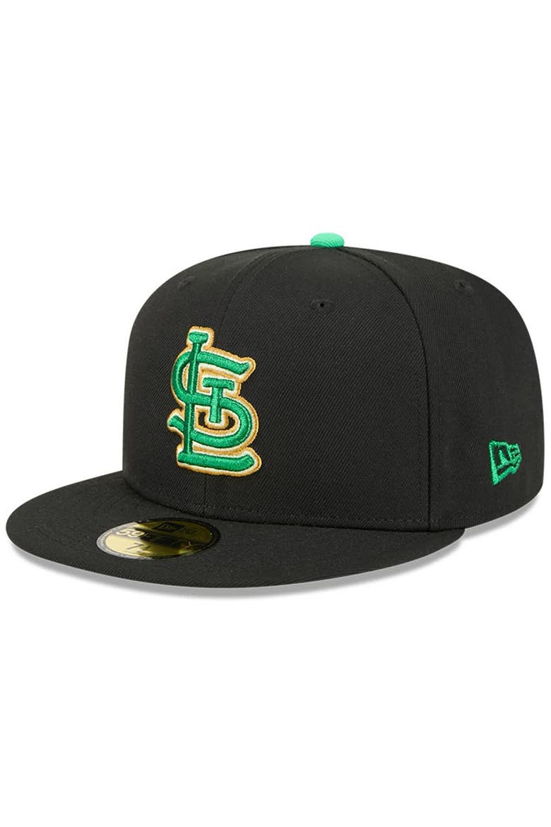 Men's New Era  Black St. Louis Cardinals 2026 St. Patrick's Day 59FIFTY Fitted Hat, Alternate, color, Black