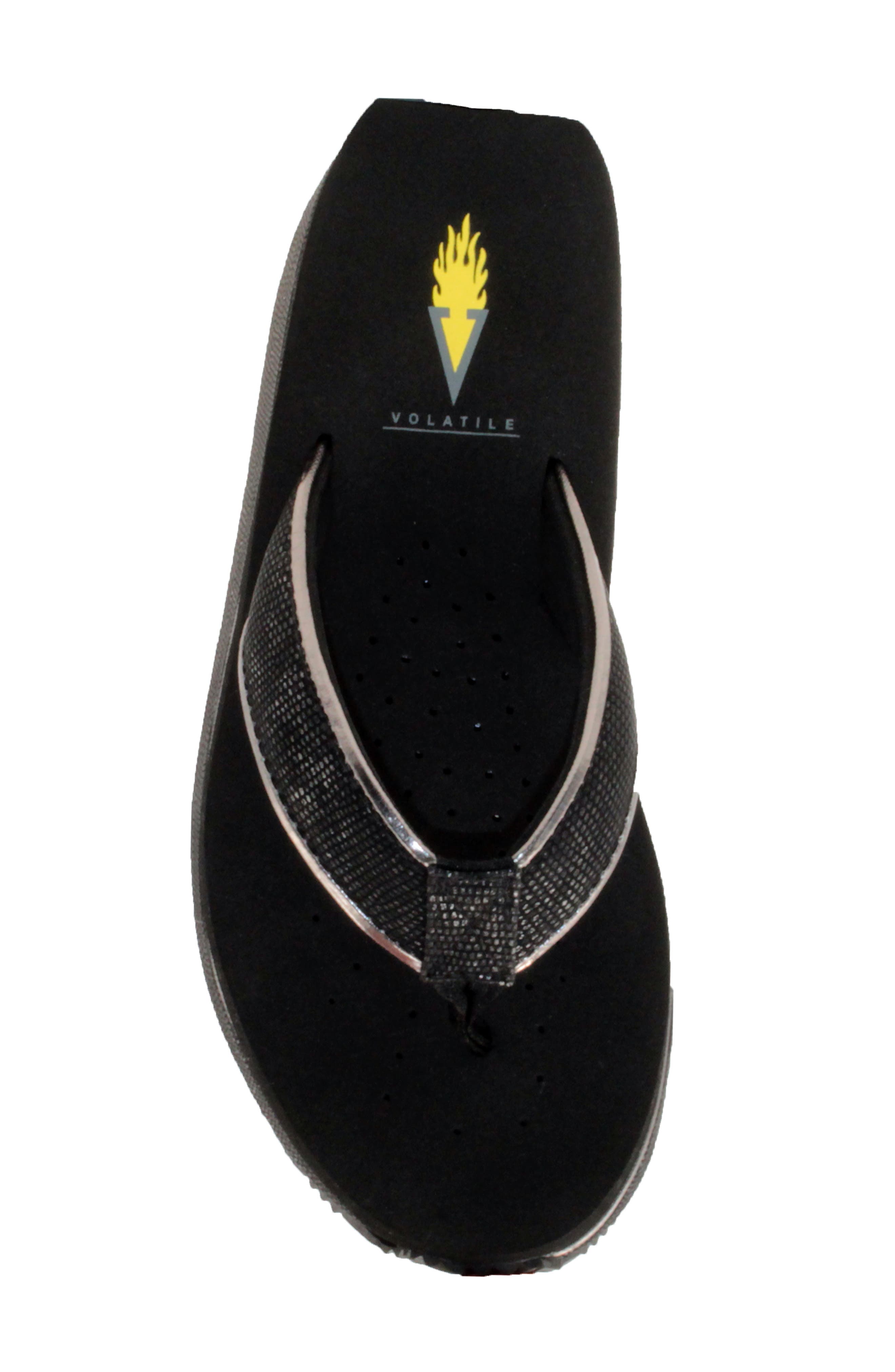 Volatile Neville Genuine Calf Hair Platform Flip Flop, Alternate, color, 