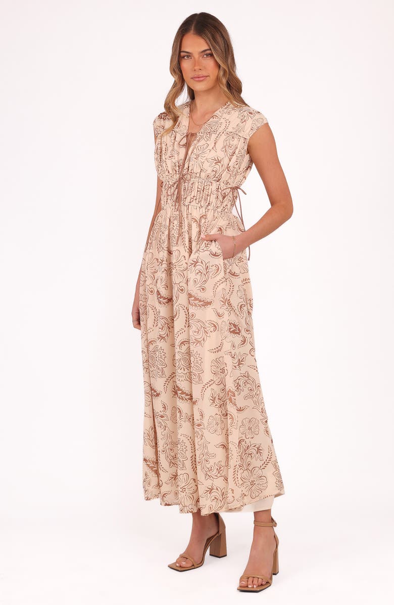 Petal & Pup Safira Paisley Floral Maxi Dress, Alternate, color, Brown Paisley