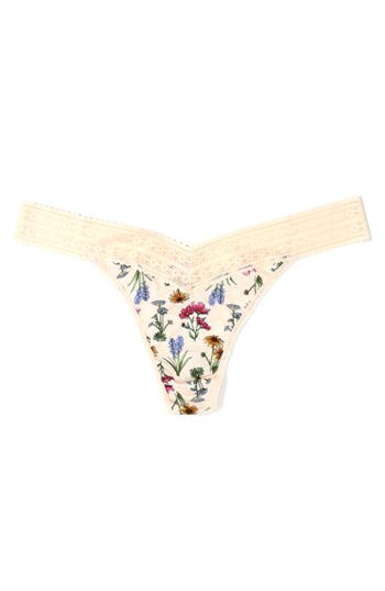 Hanky Panky Plus Size Printed Dreamease™ Thong In Flourish