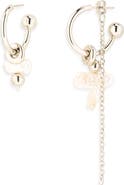 Justine Clenquet Sunny Mismatched Hoop Drop Earrings