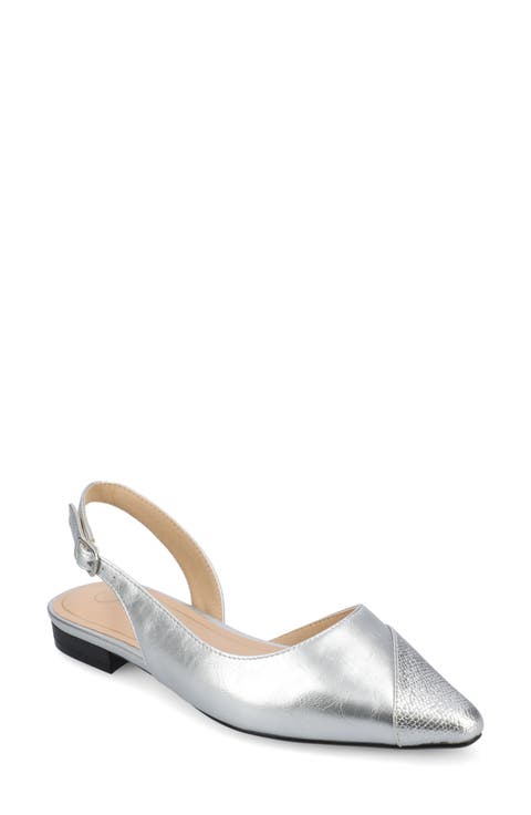 Daphnne Cap Toe Slingback Flat (Women)