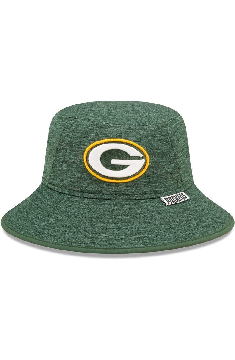 New Era Men's New Era Heather Green Green Bay Packers Bucket Hat, Main, color, Green