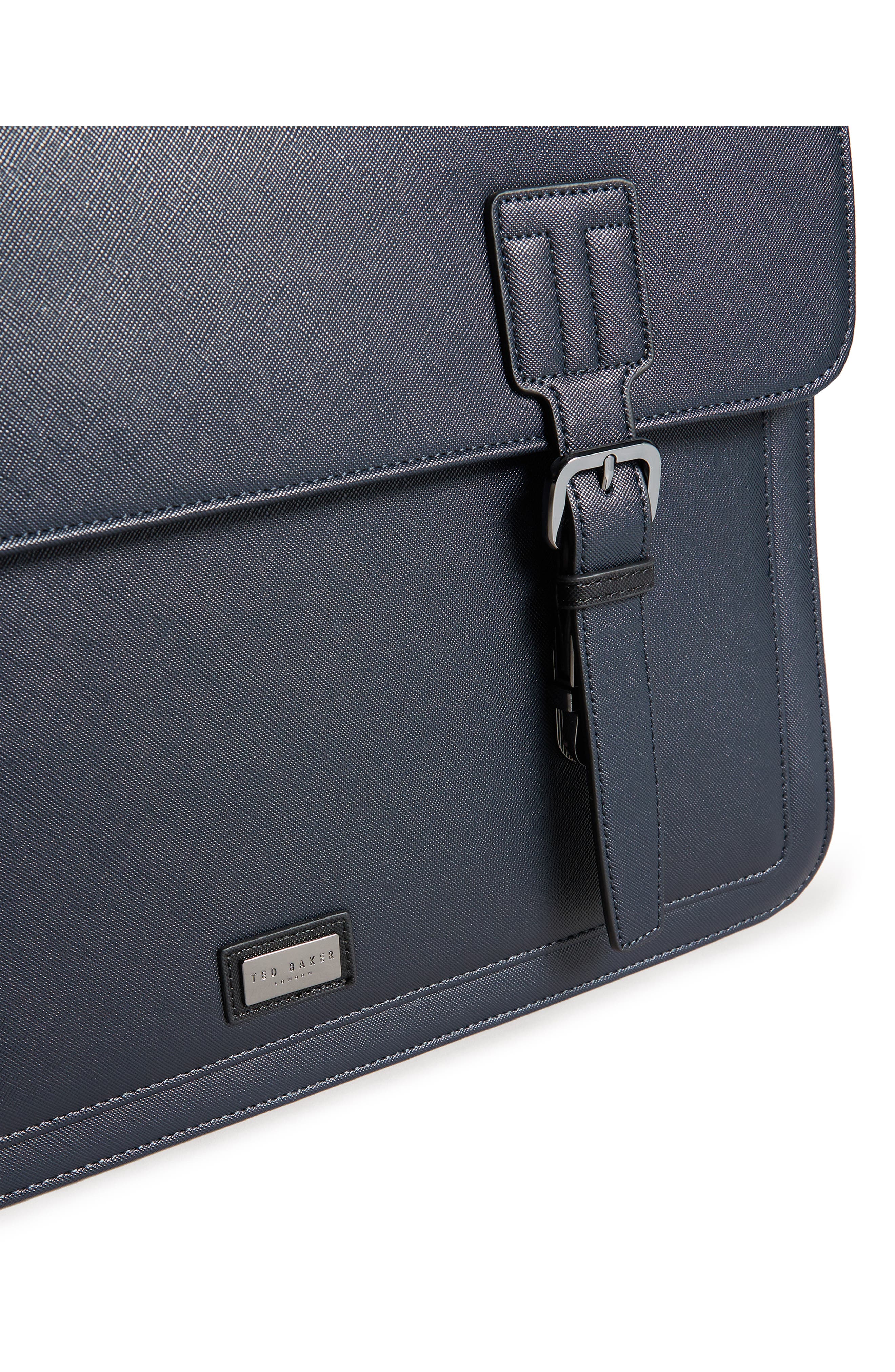 Joinn Faux Leather Satchel, Alternate, color, NAVY