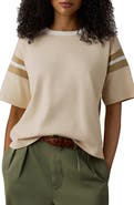 Faherty Throwback Stripe Sleeve Organic Cotton T-Shirt