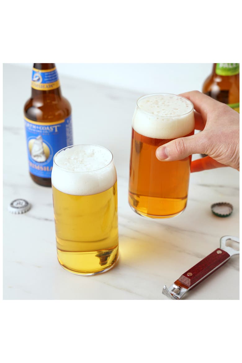 Set of 4 Beer Can Pint Glasses, Alternate, color, NO COLOR