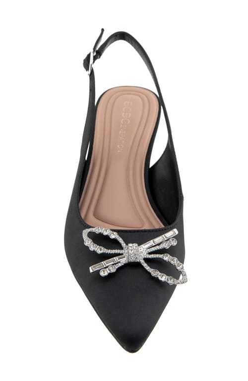 Bcbg Donna Slingback Pointed Toe Kitten Heel Pump In Black