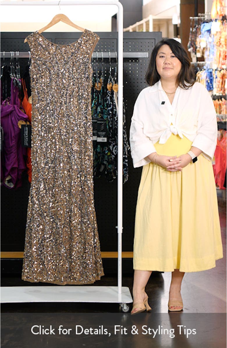 Sequin Sleeveless Gown, sales video thumbnail