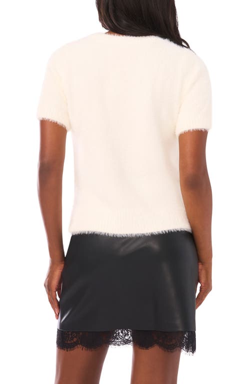 Vince Camuto Short Sleeve Sweater In Neutral